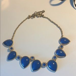 Cobalt Blue and crystal J-crew Necklace